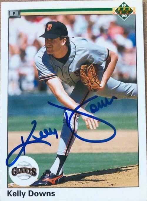 Kelly Downs Signed 1990 Upper Deck Baseball Card - San Francisco Giants - PastPros