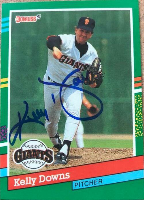 Kelly Downs Signed 1991 Donruss Baseball Card - San Francisco Giants - PastPros
