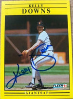Kelly Downs Signed 1991 Fleer Baseball Card - San Francisco Giants
