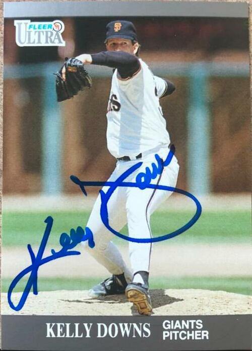 Kelly Downs Signed 1991 Fleer Ultra Baseball Card - San Francisco Giants - PastPros