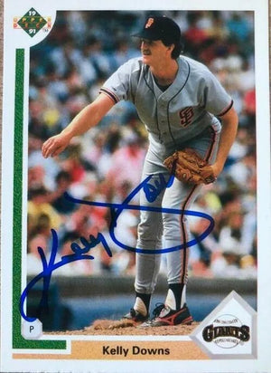 Kelly Downs Signed 1991 Upper Deck Baseball Card - San Francisco Giants