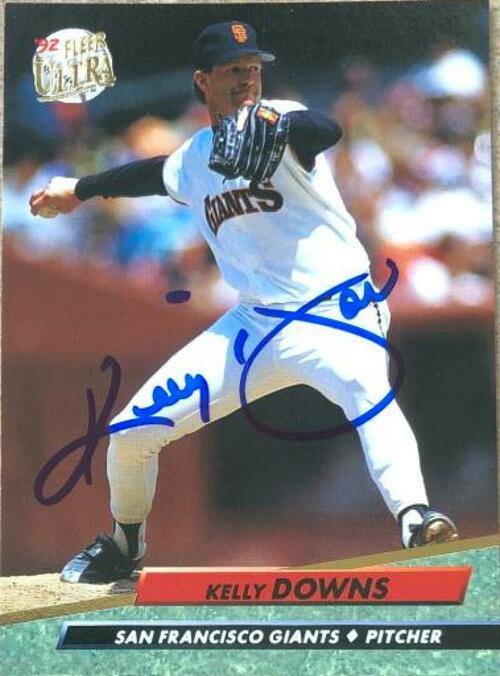 Kelly Downs Signed 1992 Fleer Ultra Baseball Card - San Francisco Giants - PastPros