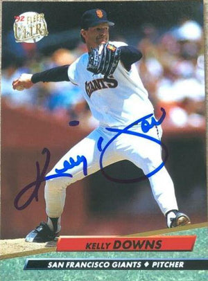 Kelly Downs Signed 1992 Fleer Ultra Baseball Card - San Francisco Giants - PastPros