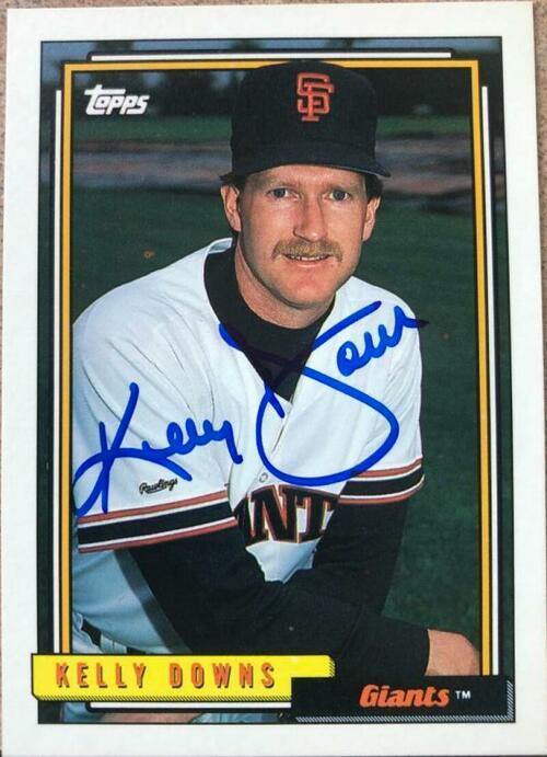 Kelly Downs Signed 1992 Topps Baseball Card - San Francisco Giants - PastPros