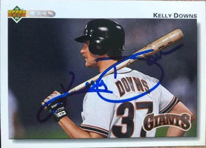Kelly Downs Signed 1992 Upper Deck Baseball Card - San Francisco Giants
