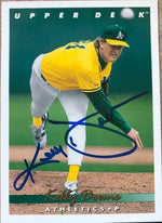 Kelly Downs Signed 1993 Upper Deck Baseball Card - Oakland A's