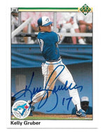 Kelly Gruber Signed 1990 Upper Deck Baseball Card - Toronto Blue Jays - PastPros