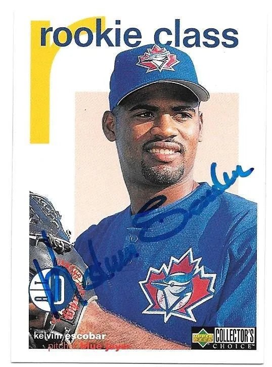 Kelvim Escobar Signed 1998 Collector's Choice Baseball Card - Toronto Blue Jays