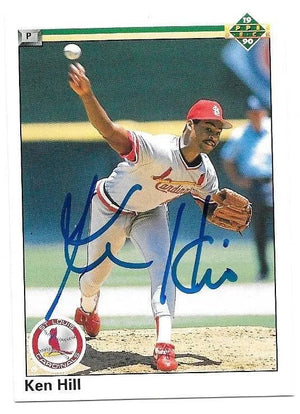 Ken Hill Signed 1990 Upper Deck Baseball Card - St Louis Cardinals