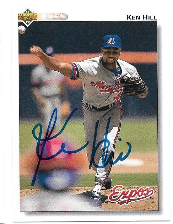 Ken Hill Signed 1992 Upper Deck Baseball Card - Montreal Expos - PastPros