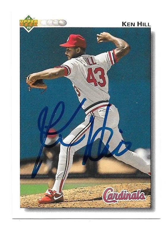 Ken Hill Signed 1992 Upper Deck Baseball Card - St Louis Cardinals