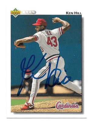 Ken Hill Signed 1992 Upper Deck Baseball Card - St Louis Cardinals