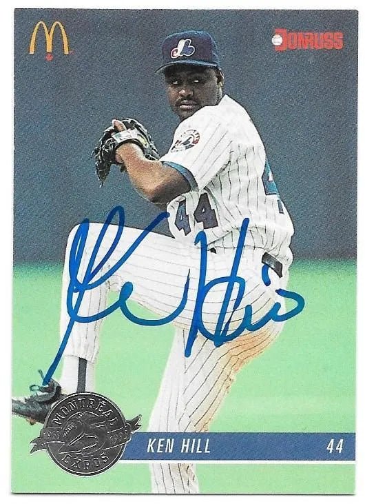 Ken Hill Signed 1993 Donruss McDonalds Baseball Card - Montreal Expos