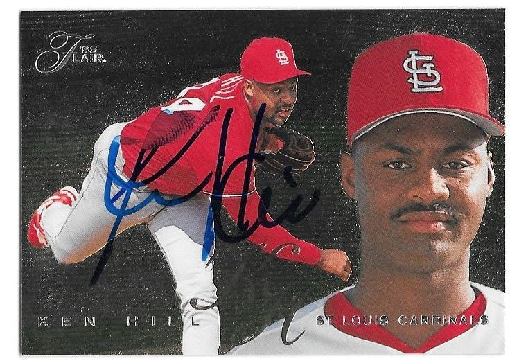 Ken Hill Signed 1995 Flair Baseball Card - St Louis Cardinals - PastPros
