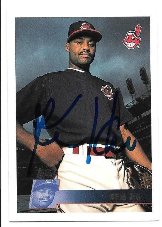 Ken Hill Signed 1996 Topps Baseball Card - Cleveland Indians