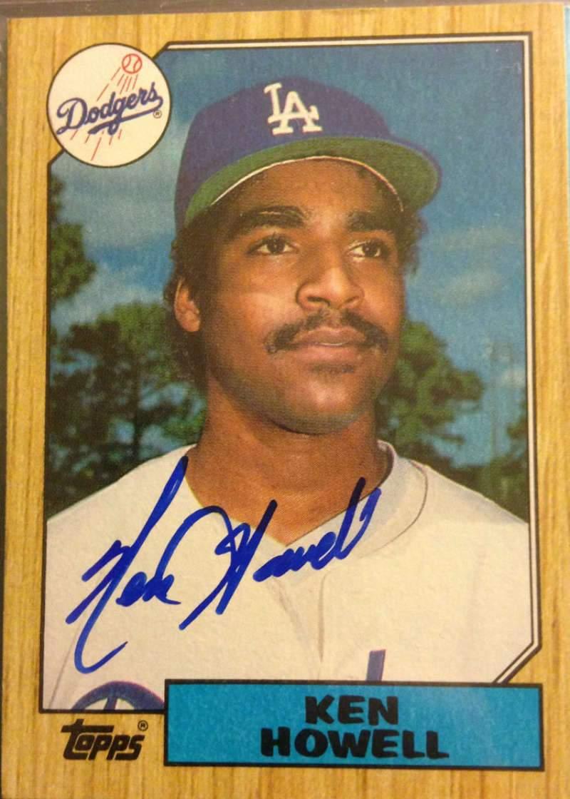 Ken Howell Signed 1987 Topps Baseball Card - Los Angeles Dodgers - PastPros