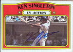 Ken Singleton Signed 1972 Topps In Action Baseball Card - New York Mets
