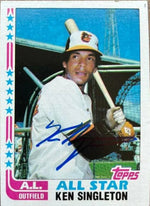 Ken Singleton Signed 1982 Topps All-Star Baseball Card - Baltimore Orioles