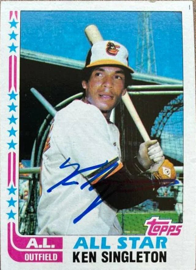 Ken Singleton Signed 1982 Topps All-Star Baseball Card - Baltimore Orioles