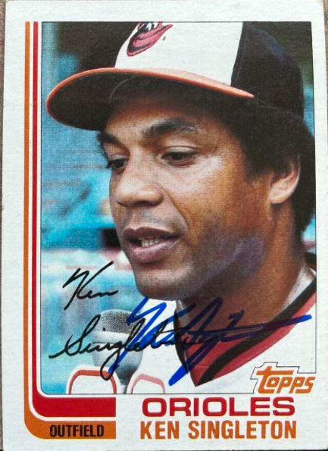 Ken Singleton Signed 1982 Topps Baseball Card - Baltimore Orioles - PastPros