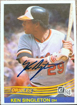 Ken Singleton Signed 1984 Donruss Baseball Card - Baltimore Orioles - PastPros