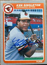 Ken Singleton Signed 1985 Fleer Baseball Card - Baltimore Orioles - PastPros