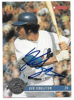 Ken Singleton Signed 1993 Donruss McDonalds Baseball Card - Montreal Expos