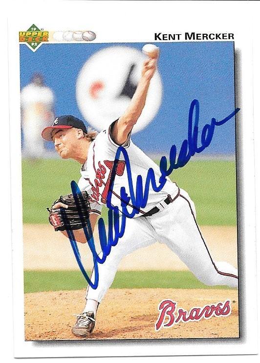 Kent Mercker Signed 1992 Upper Deck Baseball Card - Atlanta Braves - PastPros