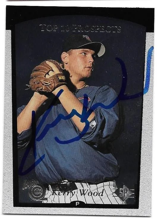 Kerry Wood Signed 1998 SP Top Prospects Baseball Card - Chicago Cubs