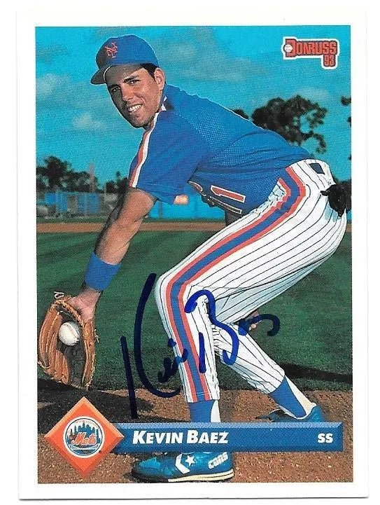 Kevin Baez Signed 1993 Donruss Baseball Card - New York Mets
