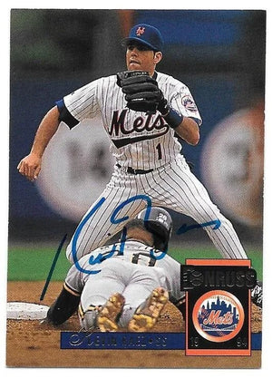 Kevin Baez Signed 1994 Donruss Baseball Card - New York Mets
