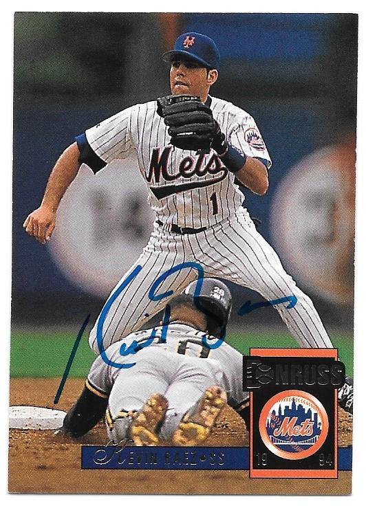Kevin Baez Signed 1994 Donruss Baseball Card - New York Mets - PastPros