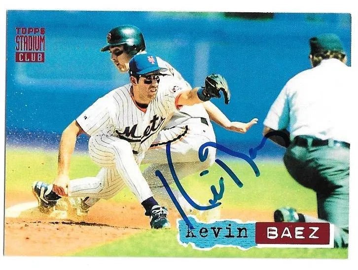 Kevin Baez Signed 1994 Topps Stadium Baseball Card - New York Mets