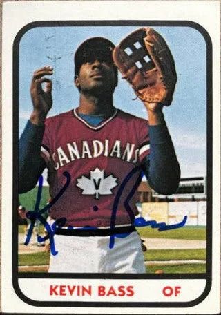 Kevin Bass Signed 1981 TCMA Baseball Card - Vancouver Canadians
