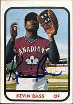 Kevin Bass Signed 1981 TCMA Baseball Card - Vancouver Canadians - PastPros