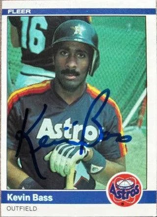 Kevin Bass Signed 1984 Fleer Baseball Card - Houston Astros