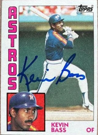 Kevin Bass Signed 1984 Topps Baseball Card - Houston Astros