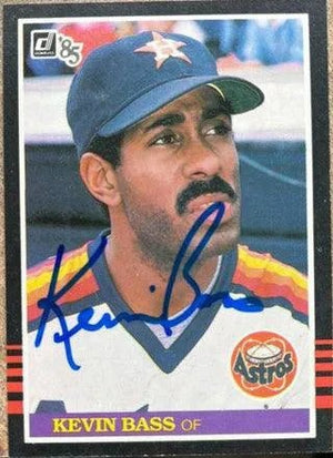 Kevin Bass Signed 1985 Donruss Baseball Card - Houston Astros
