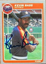 Kevin Bass Signed 1985 Fleer Baseball Card - Houston Astros