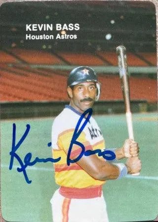 Kevin Bass Signed 1985 Mother's Cookies Baseball Card - Houston Astros