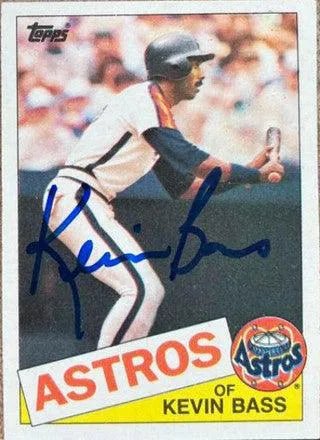 Kevin Bass Signed 1985 Topps Baseball Card - Houston Astros