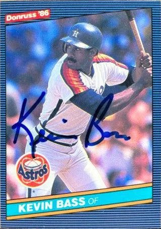 Kevin Bass Signed 1986 Donruss Baseball Card - Houston Astros