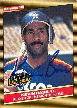 Kevin Bass Signed 1986 Donruss Highlights Baseball Card - Houston Astros