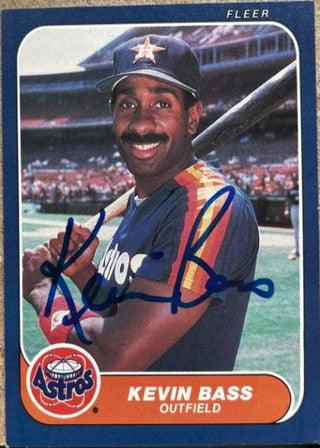Kevin Bass Signed 1986 Fleer Baseball Card - Houston Astros - PastPros
