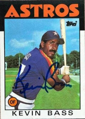Kevin Bass Signed 1986 Topps Tiffany Baseball Card - Houston Astros