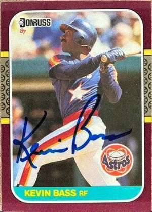 Kevin Bass Signed 1987 Donruss Opening Day Baseball Card - Houston Astros