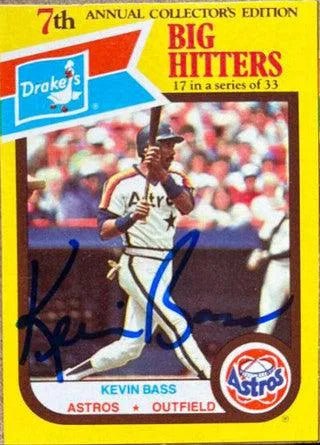 Kevin Bass Signed 1987 Drake's Big Hitters Baseball Card - Houston Astros