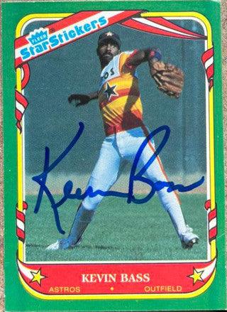 Kevin Bass Signed 1987 Fleer Star Stickers Baseball Card - Houston Astros - PastPros