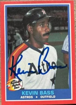 Kevin Bass Signed 1987 Fleer's Hottest Stars Baseball Card - Houston Astros