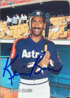 Kevin Bass Signed 1987 Mother's Cookies Baseball Card - Houston Astros - PastPros